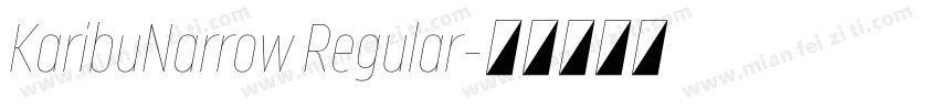 KaribuNarrow Regular字体转换